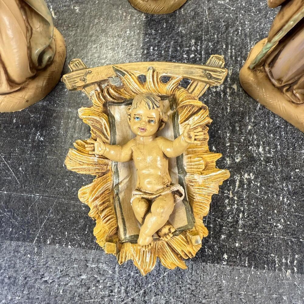 Vintage Fontanini Nativity Set 1983 Depose Italy 4 PC Set Italy Figurine - Picture 5 of 11